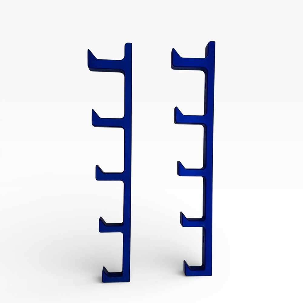 Two Wall Rack Hooks Blue Cast Iron - Picture 3 of 16